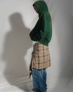 DECONSTRUCTED ZIP UP HOODIE “GREEN”