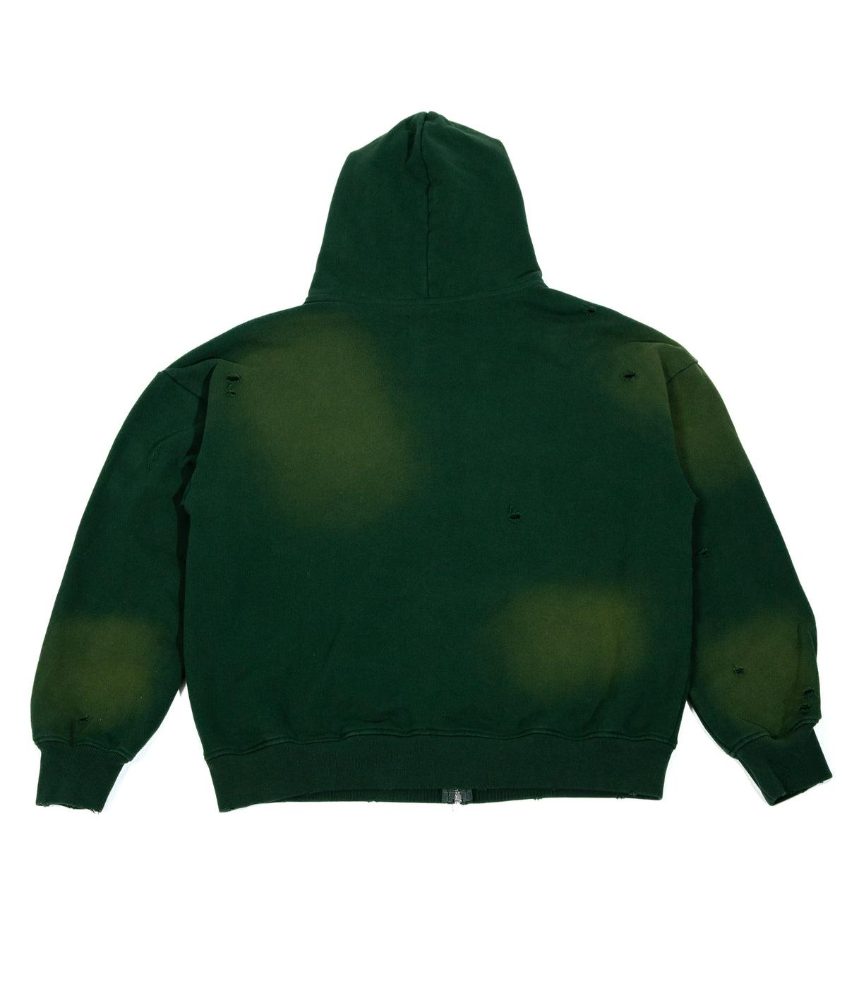 DECONSTRUCTED ZIP UP HOODIE “GREEN”
