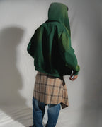 DECONSTRUCTED ZIP UP HOODIE “GREEN”